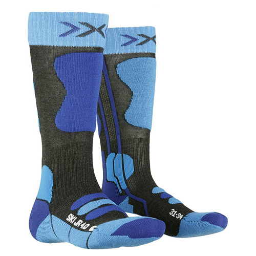 X-Socks Ski Junior 4.0 Sokken Anthracite Blue